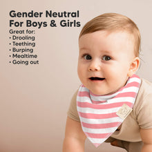 Load image into Gallery viewer, 8-Pack Organic Bandana Bibs (Blush)
