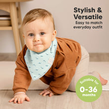 Load image into Gallery viewer, 8-Pack Organic Bandana Bibs (Marine Muse)
