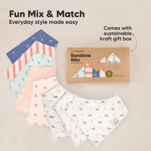 Load image into Gallery viewer, 8-Pack Organic Bandana Bibs (Marine Muse)

