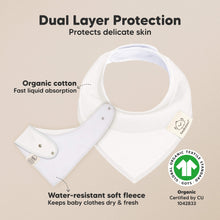 Load image into Gallery viewer, 8-Pack Organic Bandana Bibs (Pure)
