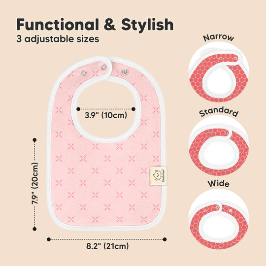 8-Pack Coast Drool Bibs (Blush)