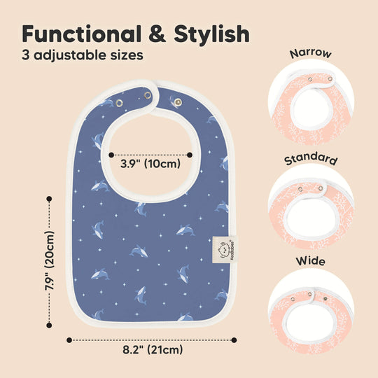 8-Pack Coast Drool Bibs (Marine Muse)