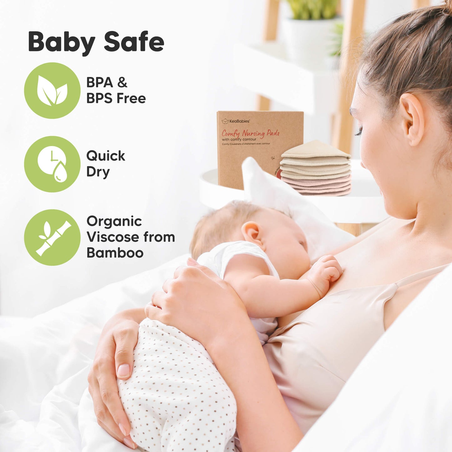 Baby Safe - BPA & BPS Free, Quick Dry, 
Organic Viscose from Bamboo 32254775001274