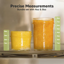 Load image into Gallery viewer, 8-Pack Prep Jars Food Glass Containers (Roseate)
