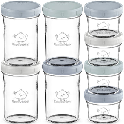 8-Pack Prep Jars Food Glass Containers 27543624253626