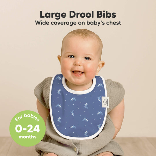 8-Pack Urban Drool Bibs (Marine Muse)