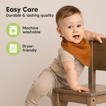 Load image into Gallery viewer, 8-Pack Organic Bandana Bibs (Basics)
