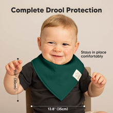 Load image into Gallery viewer, 8-Pack Organic Bandana Bibs (Hunter)
