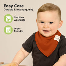 Load image into Gallery viewer, 8-Pack Organic Bandana Bibs (Hunter)
