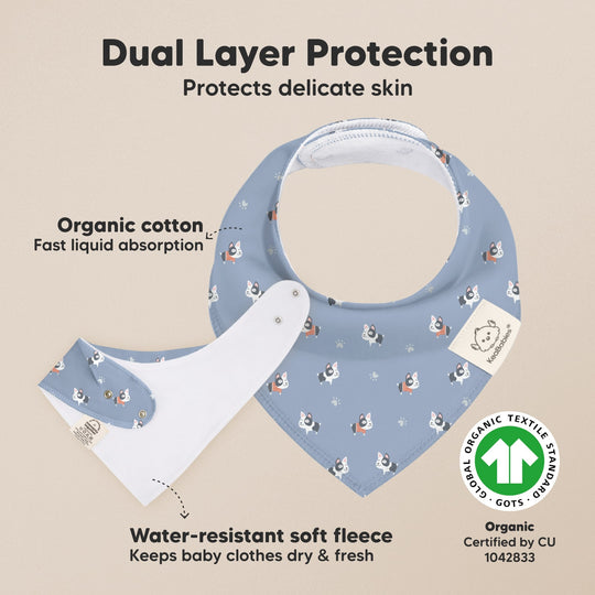 8-Pack Organic Bandana Bibs (Pets & Paws)