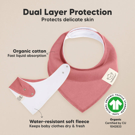 8-Pack Organic Bandana Bibs (Muted Pastel)