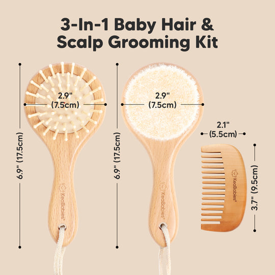 Baby Round Hair Brush and Comb Set