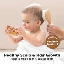 Load image into Gallery viewer, Baby Round Hair Brush and Comb Set
