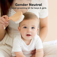 Load image into Gallery viewer, Baby Round Hair Brush and Comb Set

