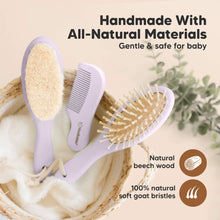 Load image into Gallery viewer, Baby Hair Brush and Comb Set (Thistle)
