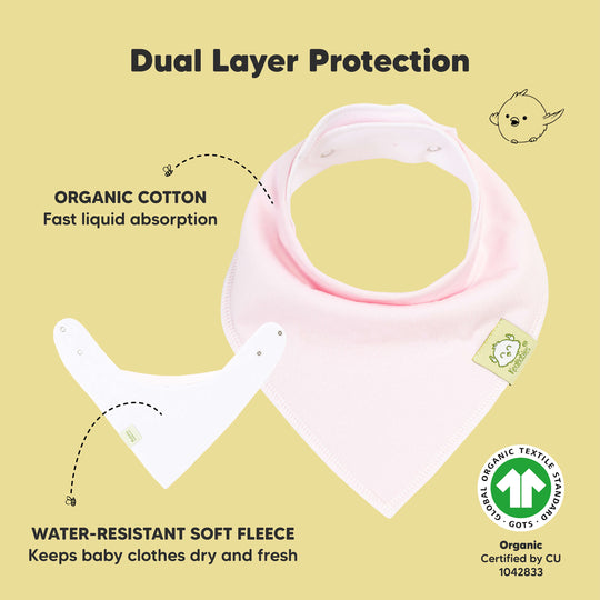 8-Pack Organic Bandana Bibs (Muted Pastel)