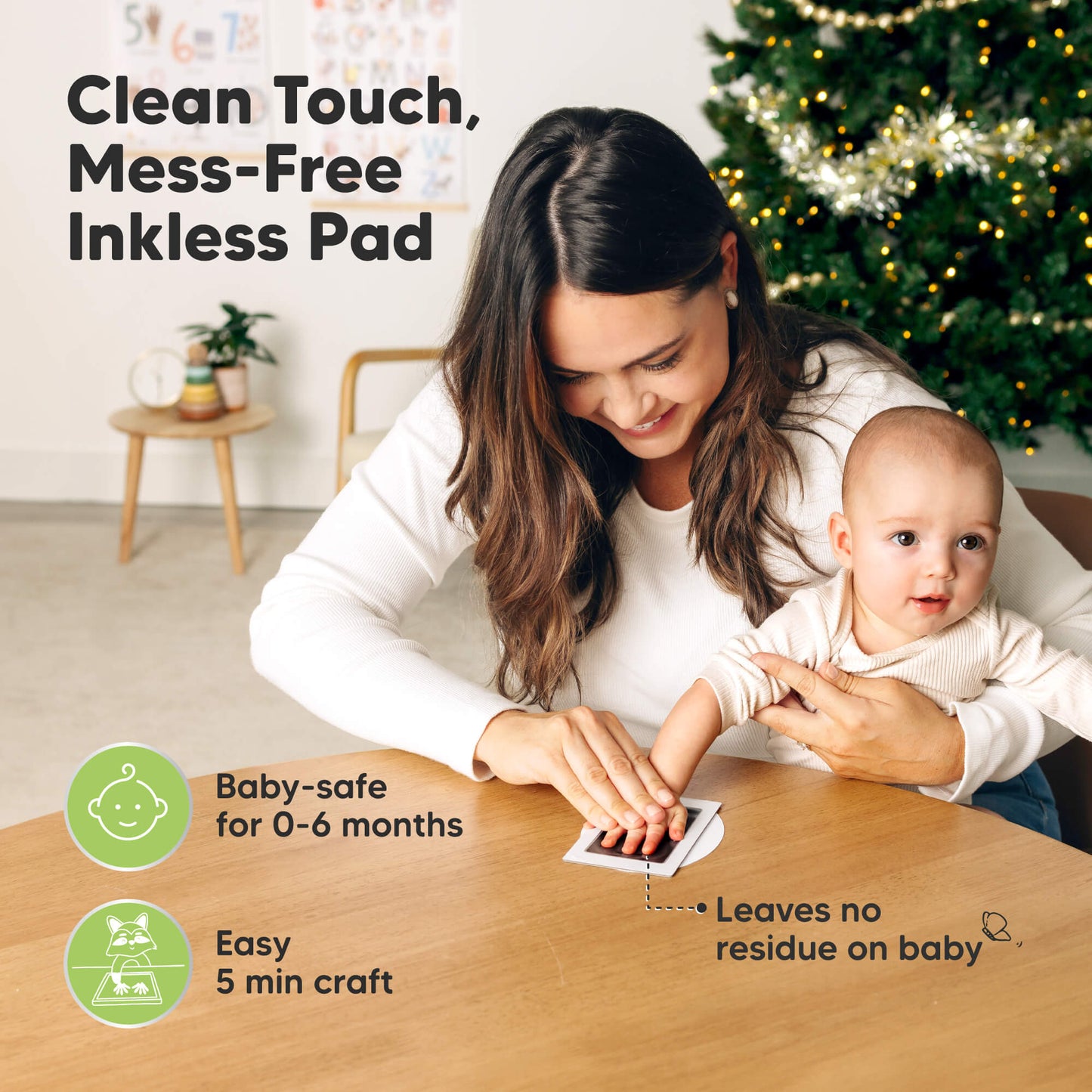Baby-safe for 0–6 months, Easy 5 min craft, Leaves no residue on baby 28391429669050