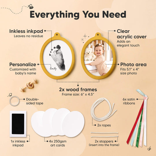 Bitsy Inkless Baby Print and Photo Ornaments