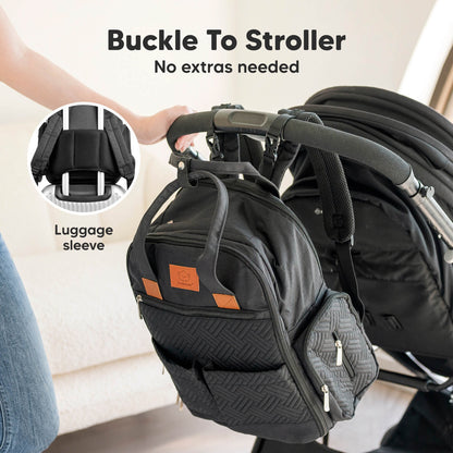 Buckle To Stroller: No extras needed, luggage sleeve
 26032740991162