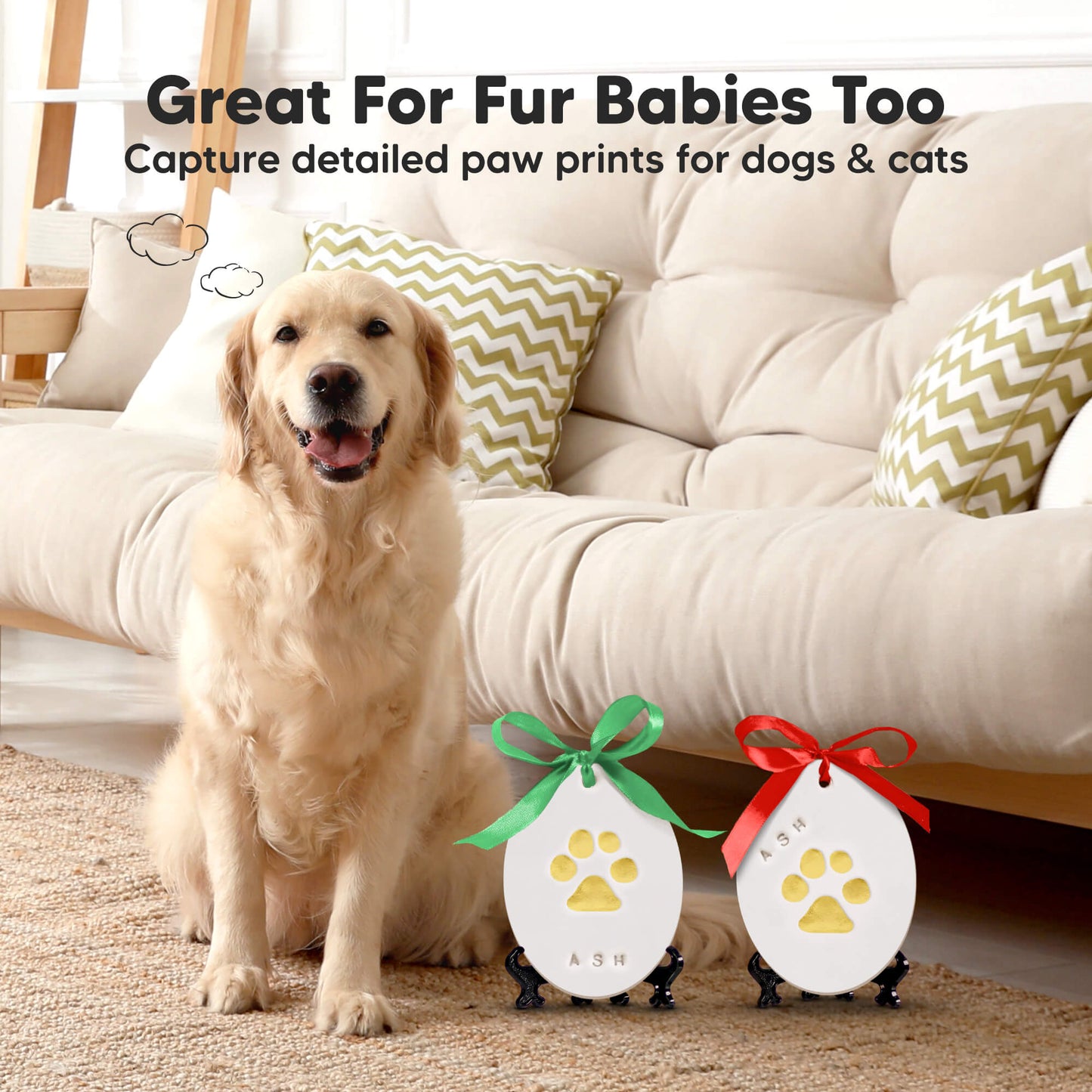 Great For Fur Babies Too: Capture detailed paw prints for dogs & cats
 30514354782394