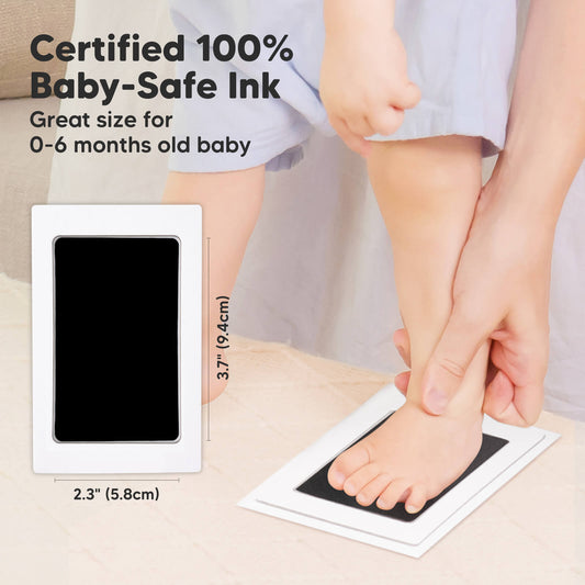 Certified 100% Baby-Safe Ink: Great size for 0–6 months old baby, 2.3" x 3.7" (5.8cm x 9.4cm)
-on-hover