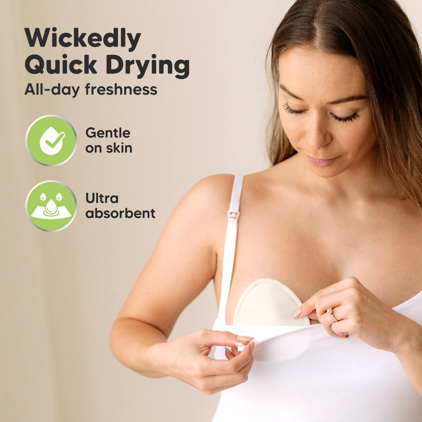 Wickedly Quick Drying — All-day freshness; gentle on skin; ultra absorbent
 27347458031802