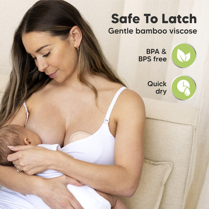 Safe To Latch — Gentle bamboo; BPA & BPS free; quick dry
 27347446431930