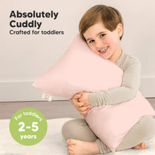Load image into Gallery viewer, Cuddly Toddler Pillow with Pillowcase (Mist Pink)
