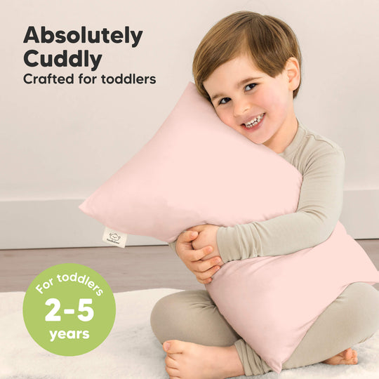 Cuddly Toddler Pillow with Pillowcase (Mist Pink)