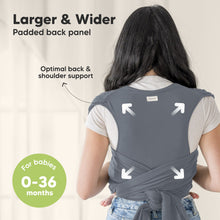 Load image into Gallery viewer, D-Lite Wrap Carrier (Midnight Gray)
