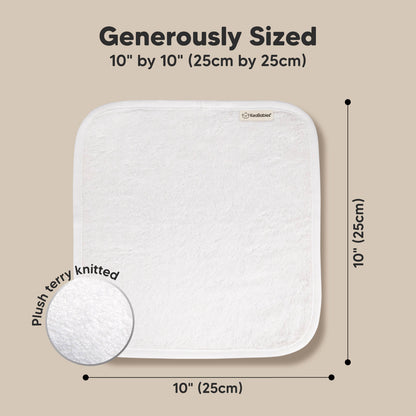 Generously Sized: 10" x 10" (25cm x 25cm), Plush, terry knitted
 26661862703290