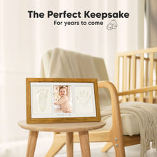 Load image into Gallery viewer, Baby Handprint &amp; Footprint Keepsake Duo Frame (Golden Wheat)
