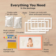 Load image into Gallery viewer, Baby Handprint &amp; Footprint Keepsake Duo Frame (Salmon)

