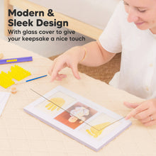 Load image into Gallery viewer, Baby Handprint &amp; Footprint Keepsake Duo Frame (Soft Lilac)
