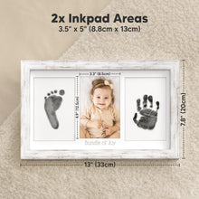 Load image into Gallery viewer, Duo Clean Touch Inkless Hand &amp; Footprint Frame Kit (Vintage White)
