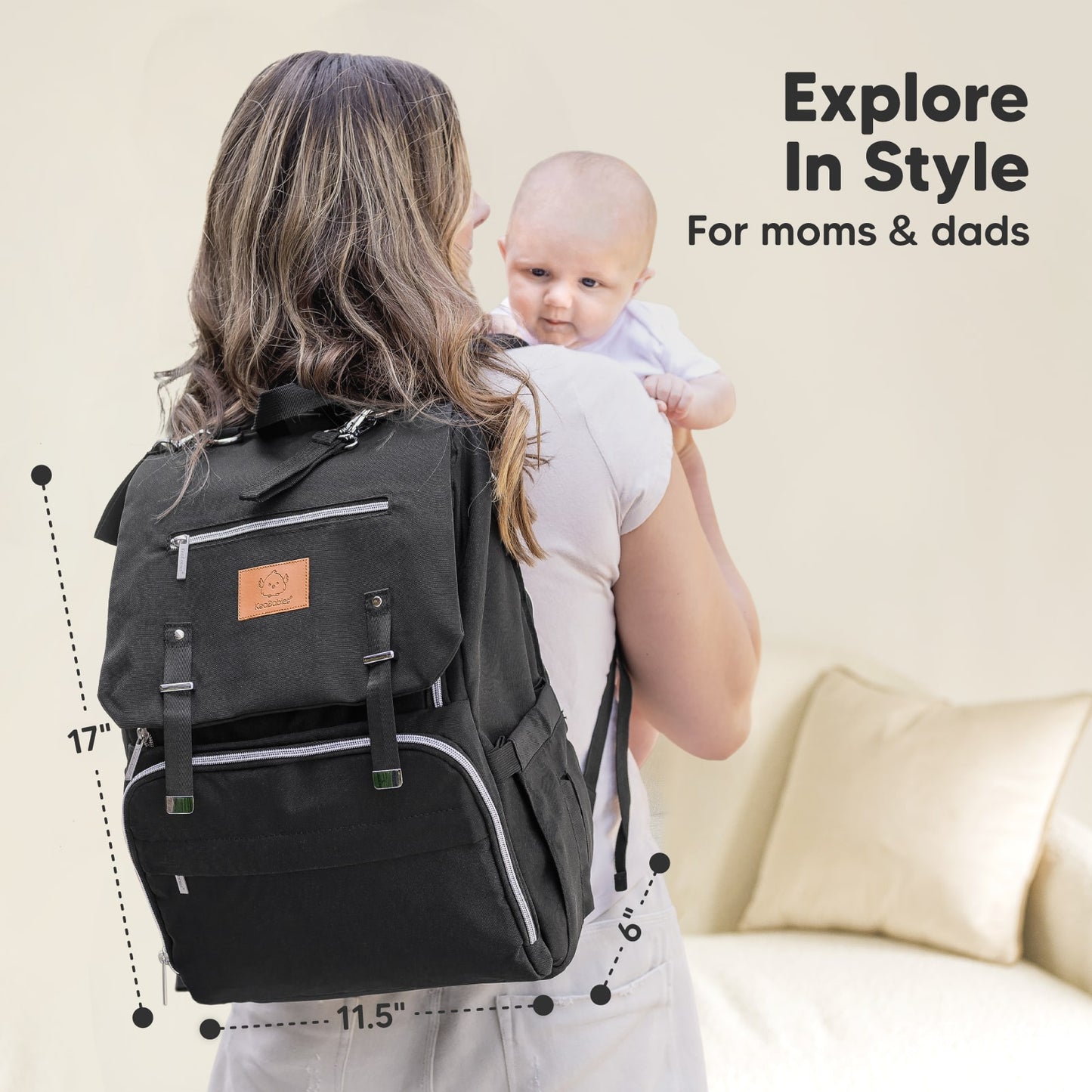 Explore In Style, For moms & dads
Dimensions: 17" by 11.5" by 6" 27404089032890
