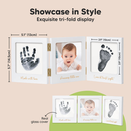 Showcase in Style: Exquisite tri-fold display, Real glass cover
