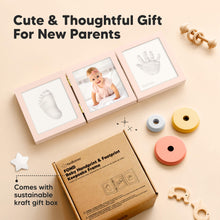 Load image into Gallery viewer, Fond Hand &amp; Footprint Keepsake Frame (Petal Pink)
