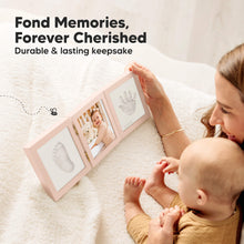 Load image into Gallery viewer, Fond Hand &amp; Footprint Keepsake Frame (Petal Pink)
