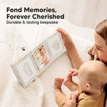 Load image into Gallery viewer, Fond Hand &amp; Footprint Keepsake Frame (Vintage White)
