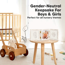 Load image into Gallery viewer, Fond Hand &amp; Footprint Keepsake Frame (Vintage White)
