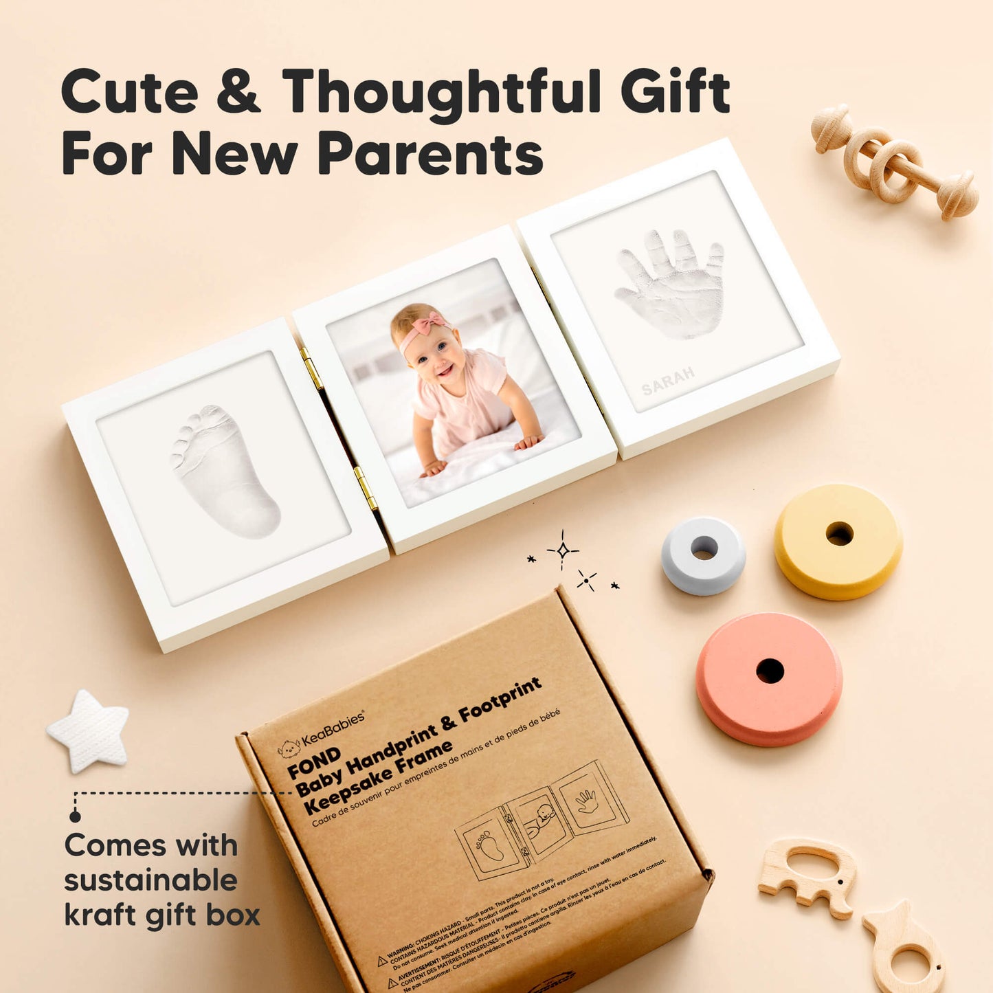 Cute & Thoughtful Gift For New Parents: Comes with sustainable kraft gift box 28430349697210