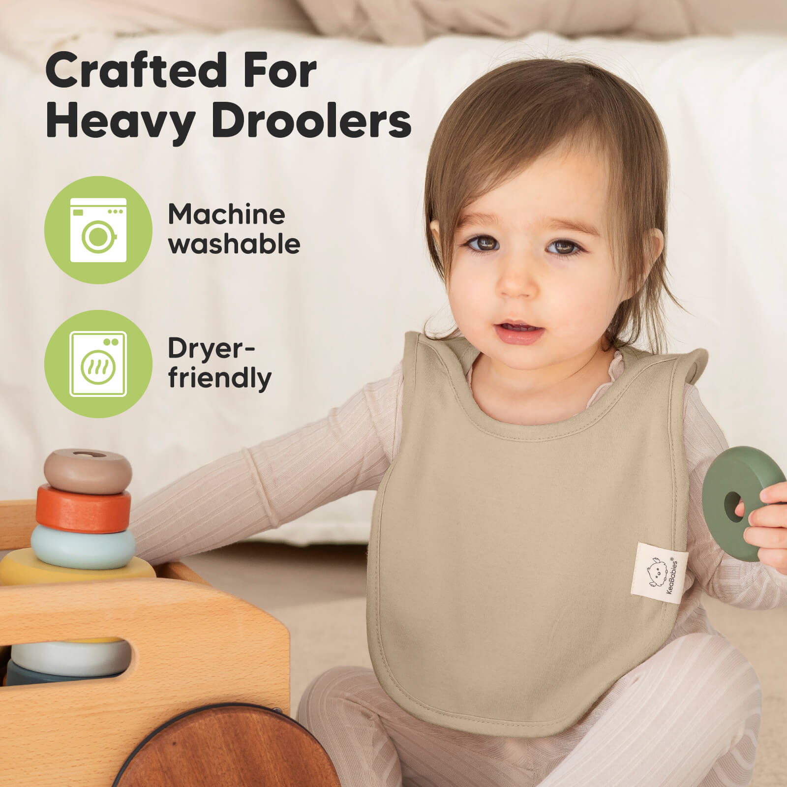 Crafted For Heavy Droolers, machine washable and dryer-friendly.
 26319142191290