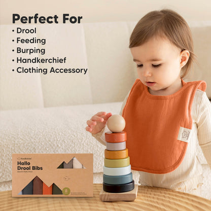 Perfect For drool, feeding, burping, handkerchief use, and clothing accessory.
 26319143403706