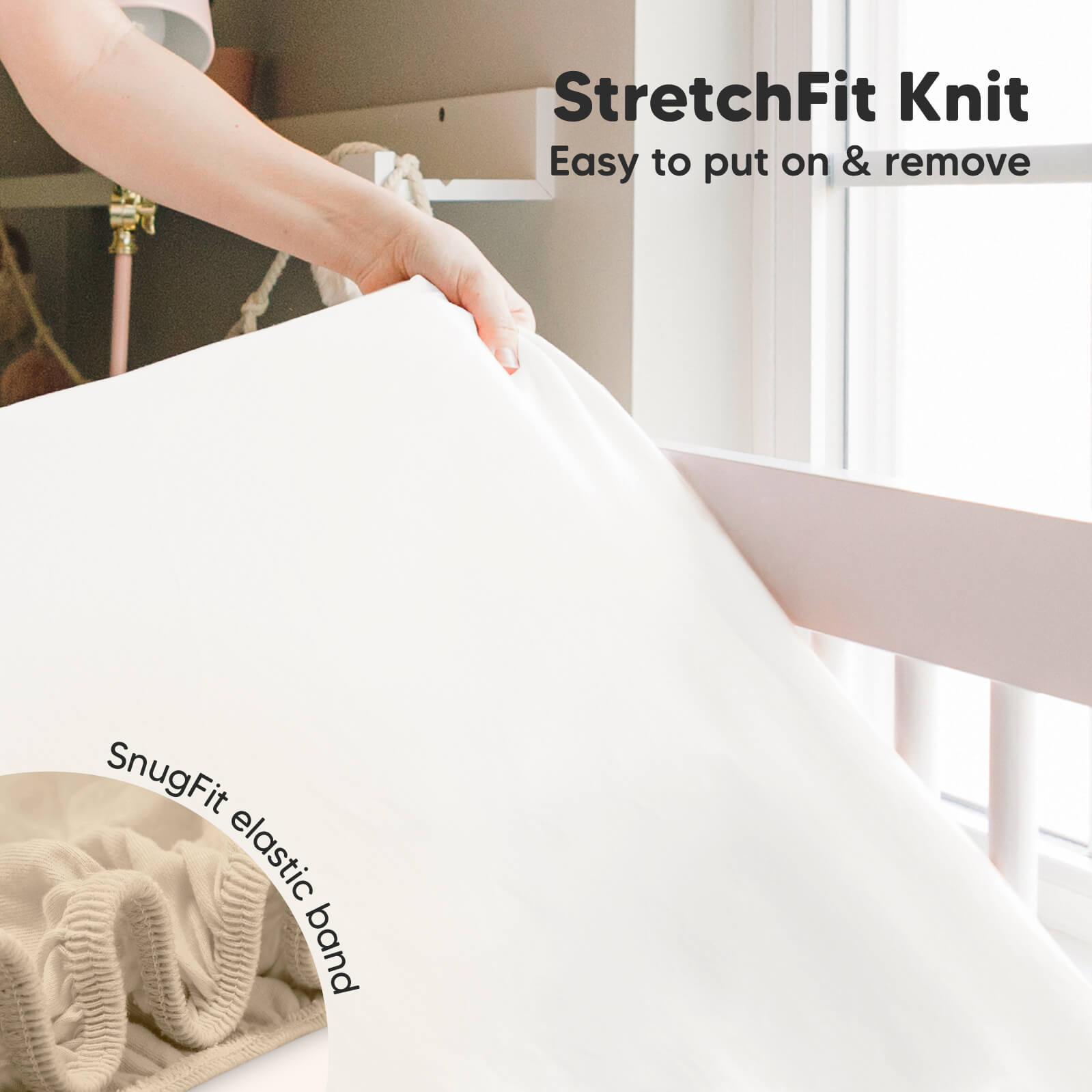 StretchFit Knit - Easy to put on & remove (SnugFit elastic bands) 26727297646778