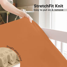 Load image into Gallery viewer, Isla Fitted Crib Sheets (Rust)
