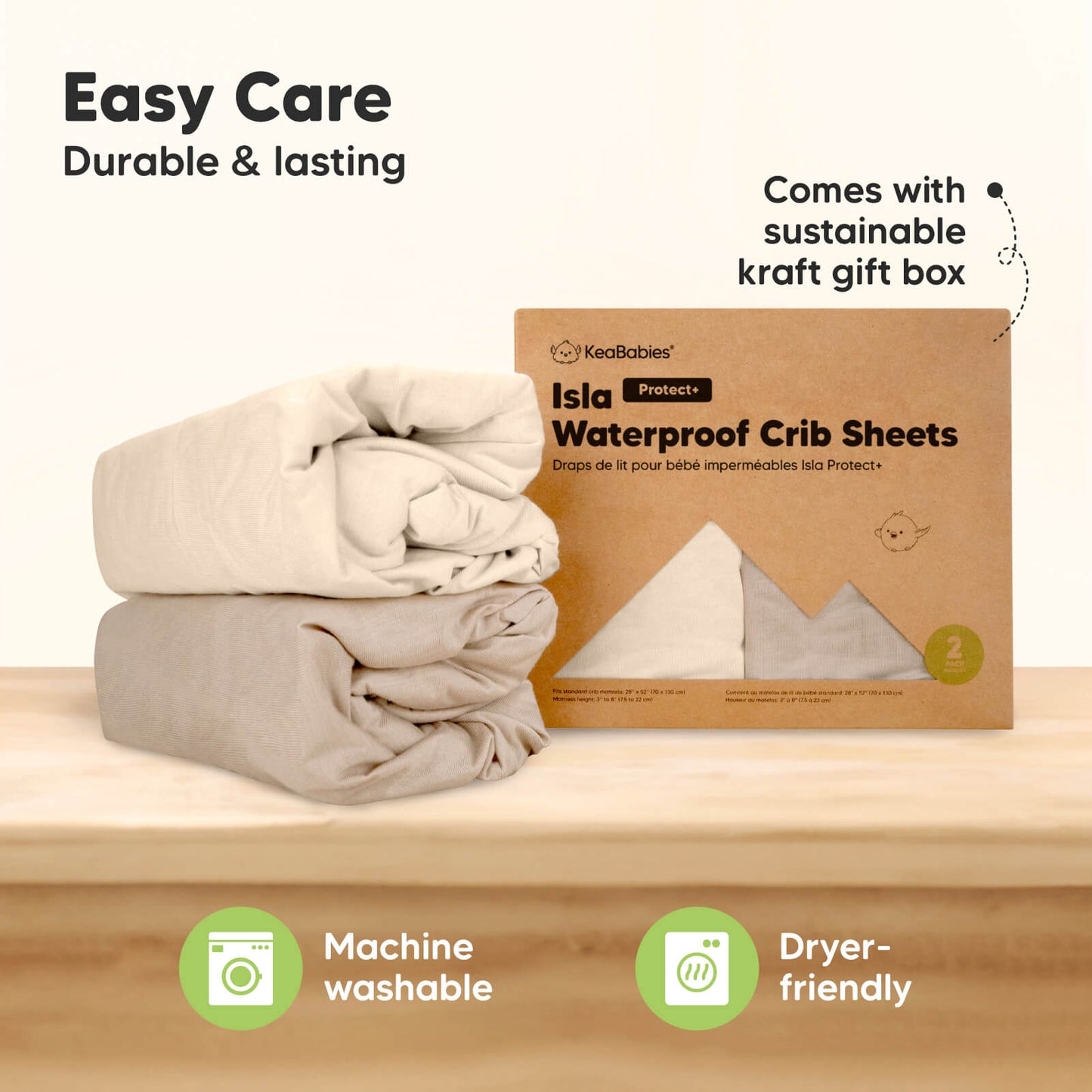 Easy Care, Durable & lasting - Machine washable and Dryer-friendly (Comes with sustainable kraft gift box) 26900997341370
