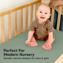 Load image into Gallery viewer, 2-Pack Isla [Protect+] Waterproof Crib Sheets (Hedges)
