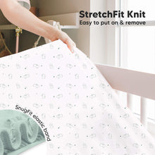 Load image into Gallery viewer, Isla Fitted Crib Sheets (Bunnies)
