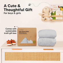 Load image into Gallery viewer, Isla Fitted Mini Crib Sheets (French Gray)
